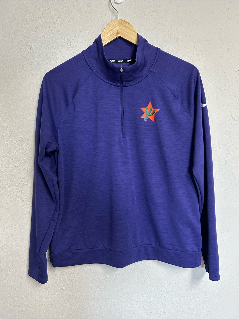Suns NBA Dri-Fit 1/4 Zip Pullover Purple Mens Large